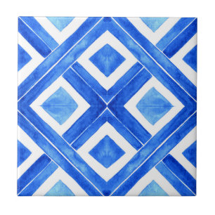 Azulejos Ceramic Tile No1, Small (4.25" x 4.25")