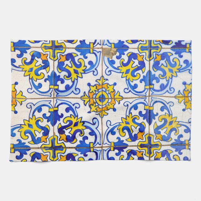 Azulejos Ceramic tiles Towel (Horizontal)