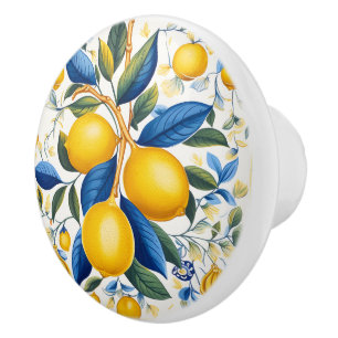💙💛 Azulejos Costa do Sol Ceramic Knob