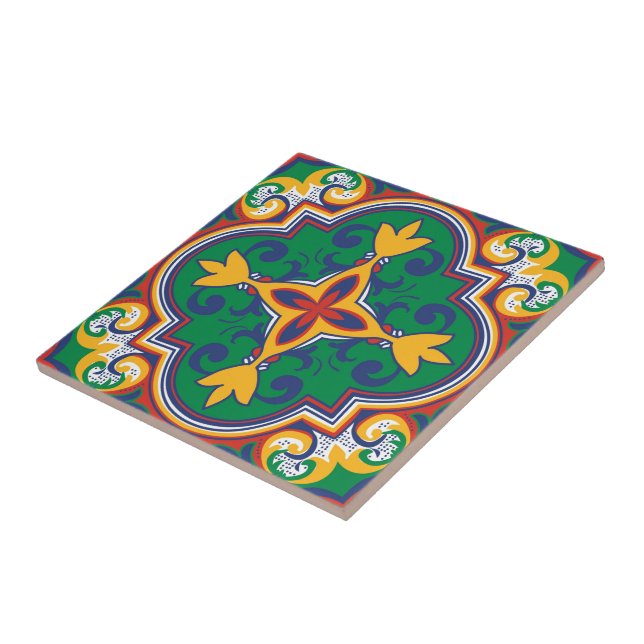 💛🧡💚 Azulejos, decorative pattern from Lisbon Ceramic Tile (Side)