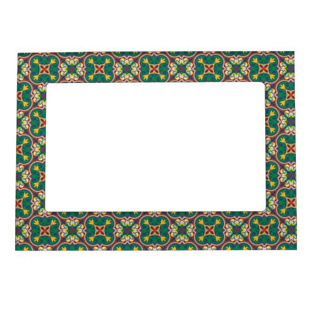 💛🧡💚 Azulejos, decorative pattern from Lisbon  Magnetic Frame (Front)