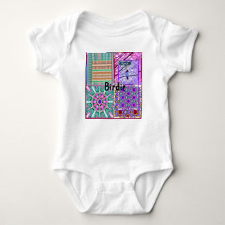 Azulejos Geometric Tiles with Bird of Peace Baby Bodysuit