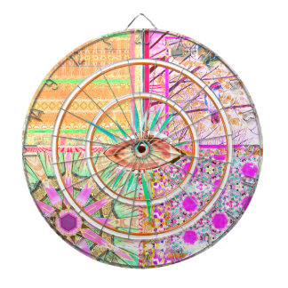 Azulejos Geometric Tiles with Bird of Peace Dart Board