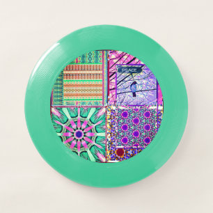 Azulejos Geometric Tiles with Bird of Peace Wham-O Frisbee