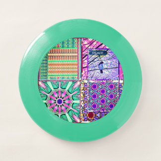 Azulejos Geometric Tiles with Bird of Peace Wham-O Frisbee