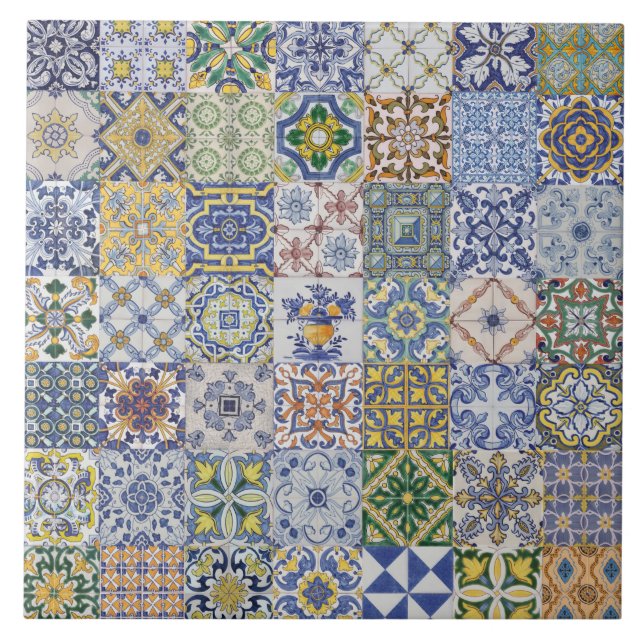Azulejos Patchwork Ceramic Tile (Front)