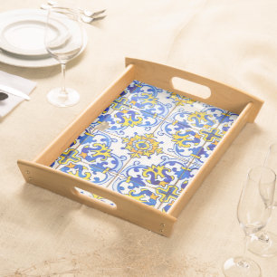 Azulejos Pattern Serving Tray