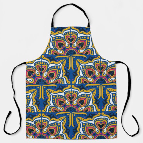 Azulejos portugal seamless pattern apron