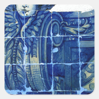 Azulejos, Portuguese Tiles Square Sticker