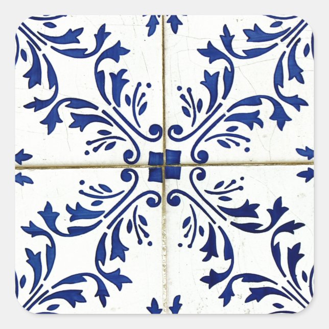 Azulejos Square Sticker (Front)
