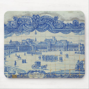 Azulejos tiles depicting the Praca do Comercio Mouse Pad
