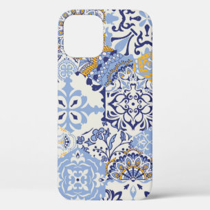 Azulejos tiles patchwork. Seamless colorful patchw iPhone 12 Case