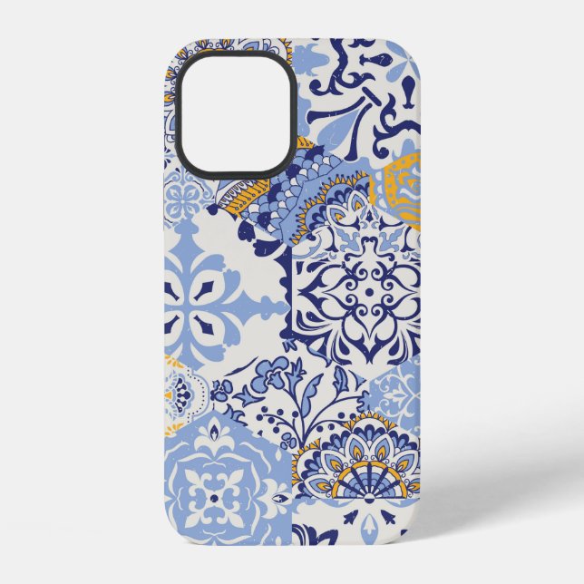 Azulejos tiles patchwork. Seamless colorful patchw Iphone Case (Back)