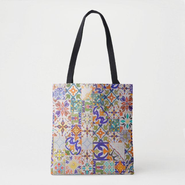 Azulejos Vintage Pattern Portugal Gift Tote Bag (Front)
