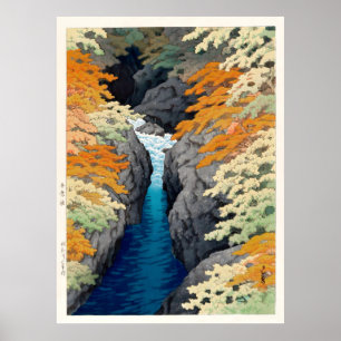 Azuma Gorge Waterfall Hasui Kawase Poster