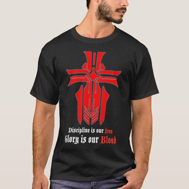Azur Lane - Iron Blood Logo with slogan Black T-Shirt (Front)