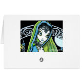 Azura Eclectic Hindi Sari Moon Fairy Card (Back Horizontal)