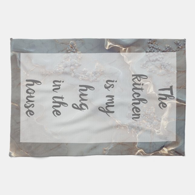 Azurael - White  Kitchen Towel (Horizontal)