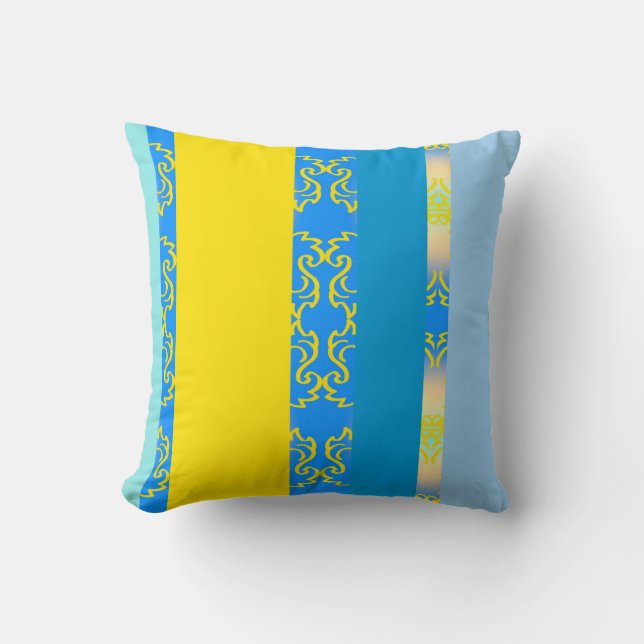 Azure Amalfi Throw Pillow (Front)