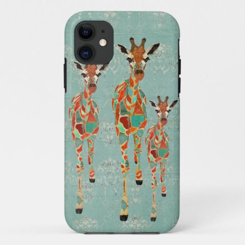 Azure  Amber Giraffes iPhone Case