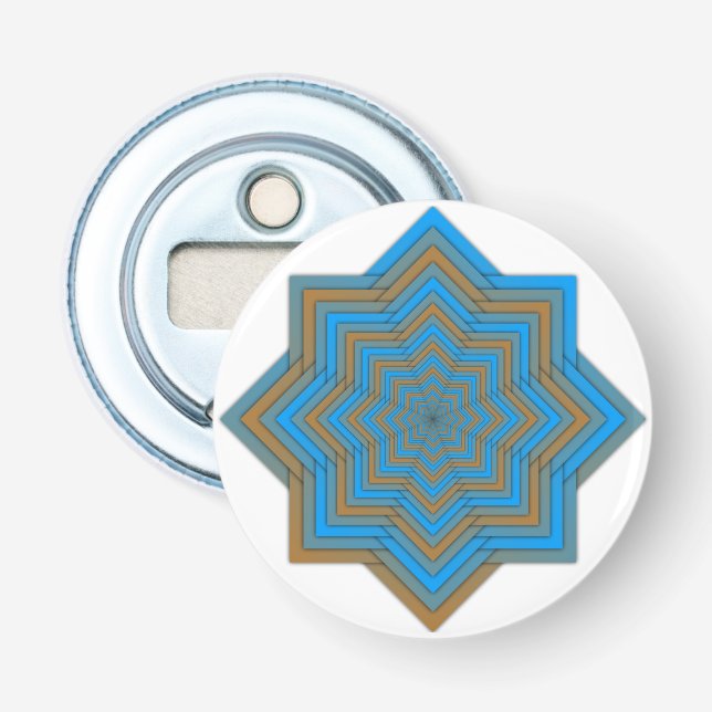 Azure and Ember Star Bottle Opener (Front)