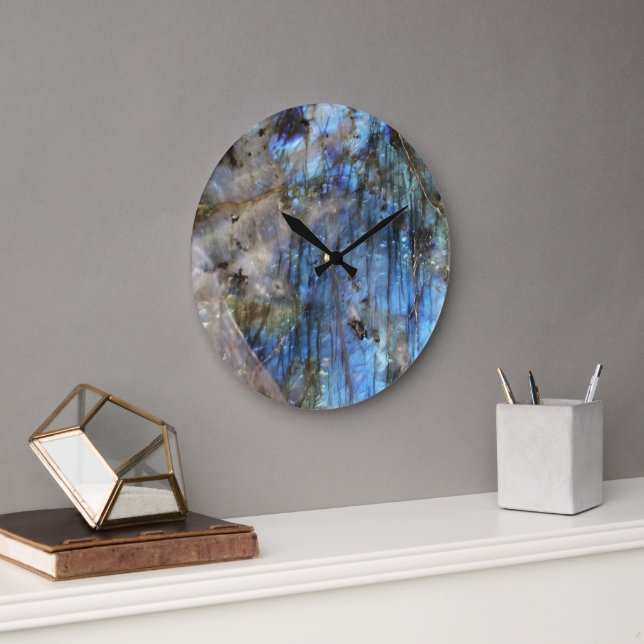 Azure and Iridescence Large Clock (Office)