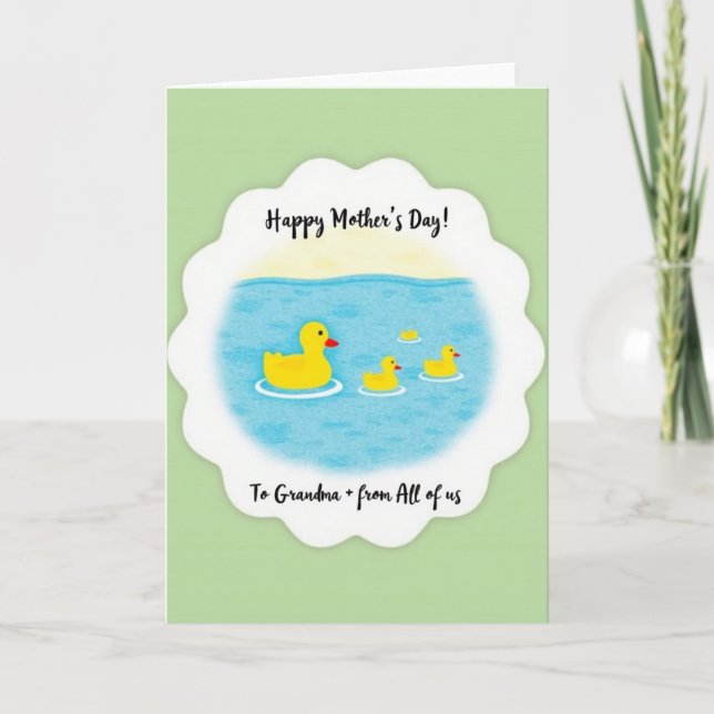 Azure Aquatic Mothers Day Card (Front)