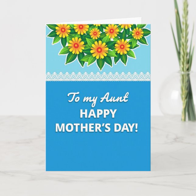 Azure Aunt Mothers Day Card (Front)
