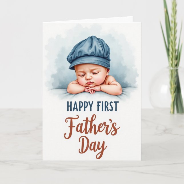 Azure Baby Fathers Day Wish Card (Front)
