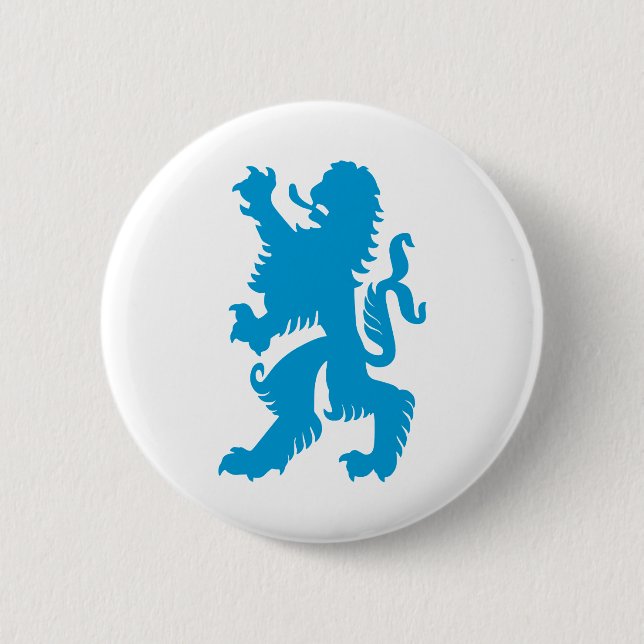 Azure Bavarian Lion Button (Front)