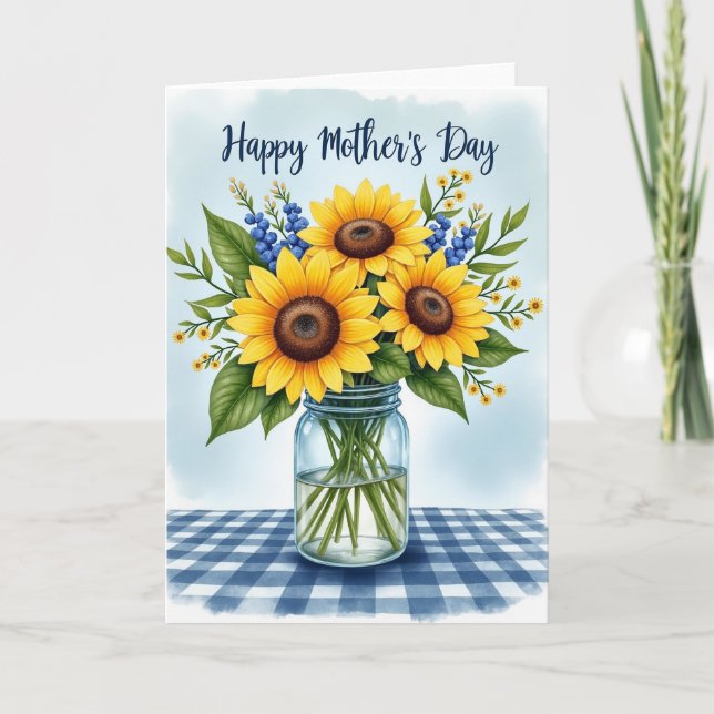 Azure Berries Mothers Day Card (Front)