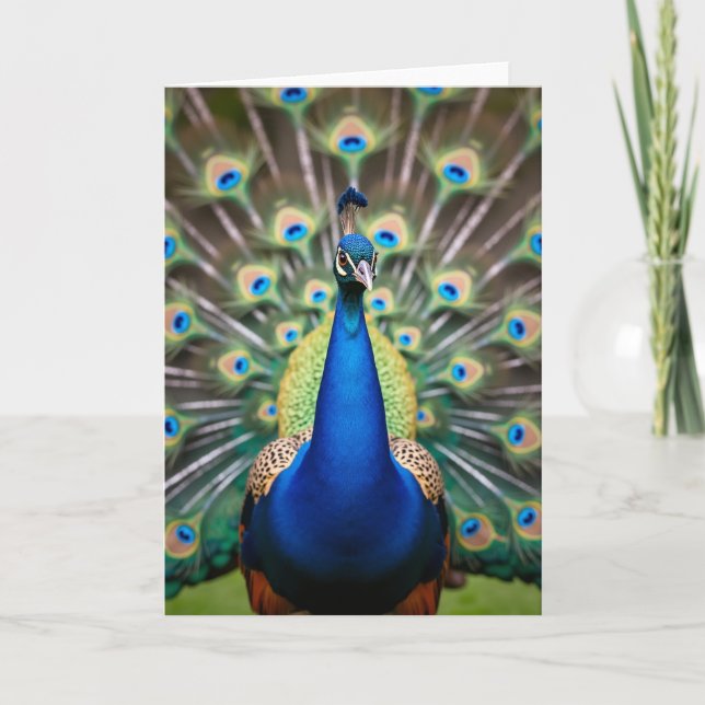 Azure Bird Birthday Card (Front)
