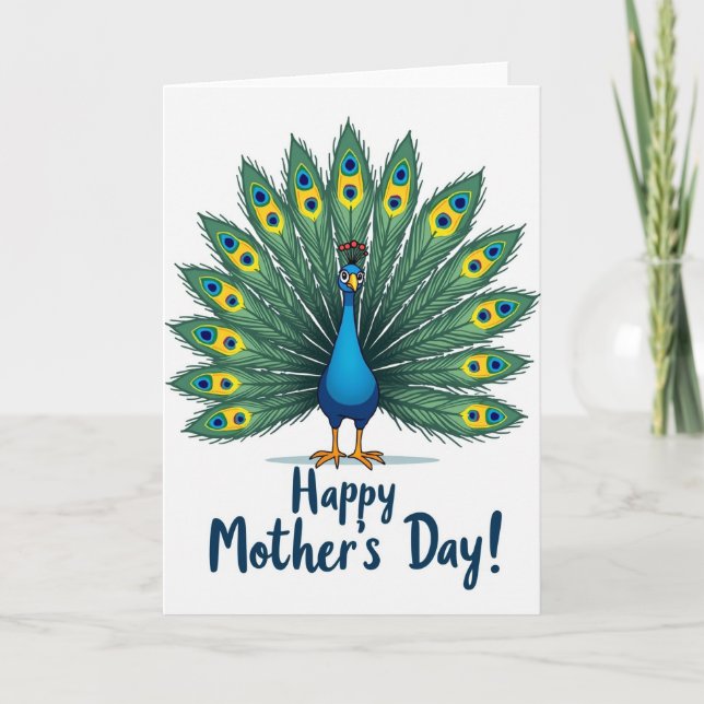 Azure Bird Mothers Day Art Card (Front)