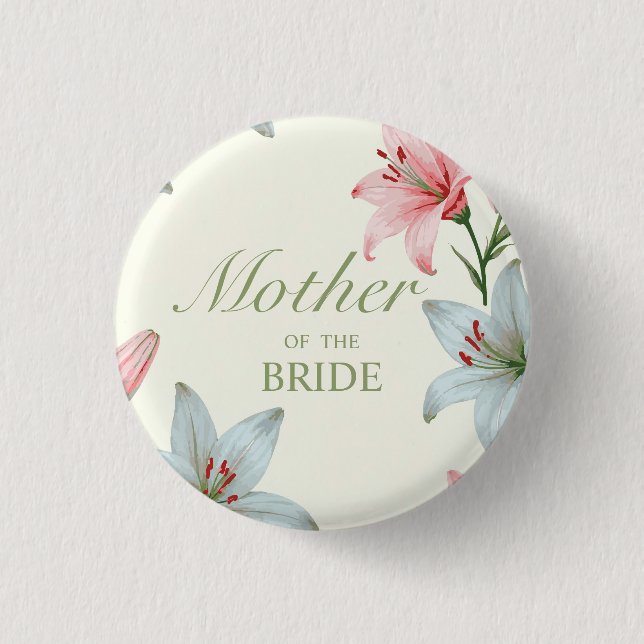 Azure Bloom Button (Front)