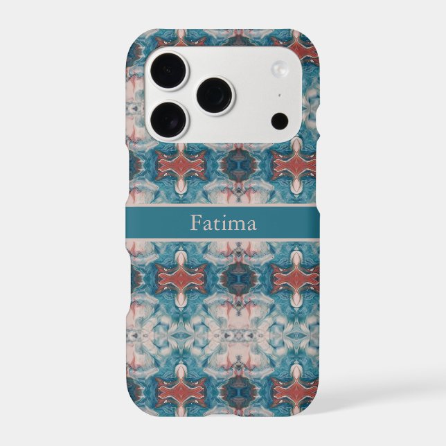 Azure Bloom, custom Iphone Case (Back)