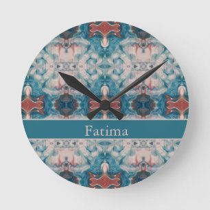 Azure Bloom, custom Round Clock
