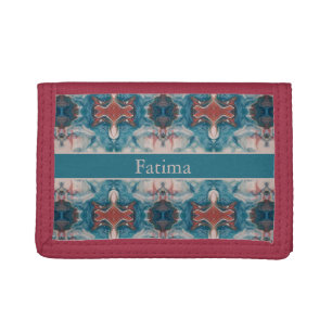 Azure Bloom, custom Tri-fold Wallet