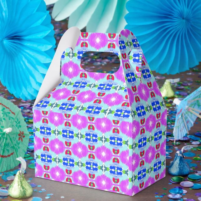 Azure Bloom Kaleidoscope Favor Boxes (Party)