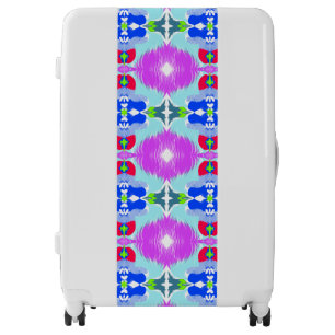 Azure Bloom Kaleidoscope Luggage