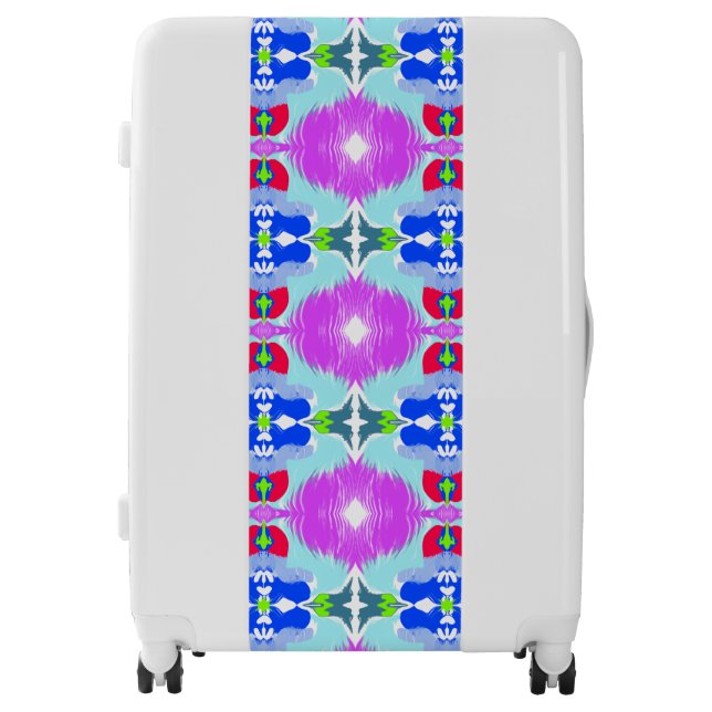 Azure Bloom Kaleidoscope Luggage (Front)