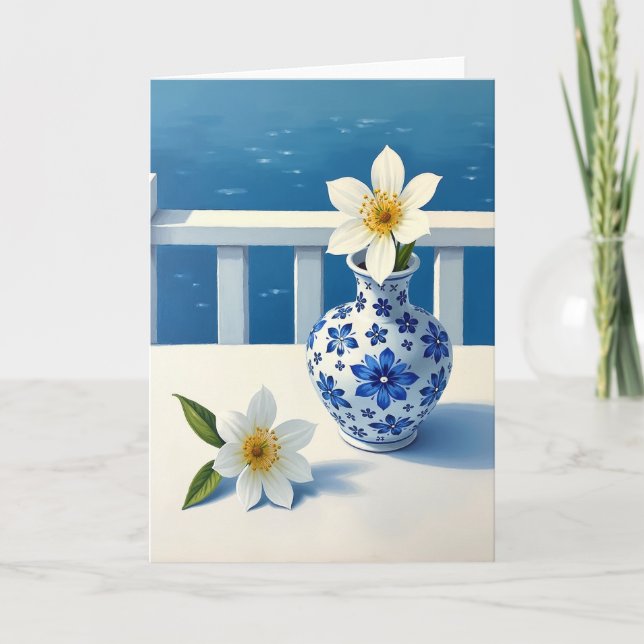 Azure Bloom Mothers Day Card (Front)