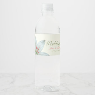 Azure Bloom Water Bottle Label