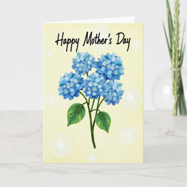 Azure Blooms Mothers Day Card (Front)
