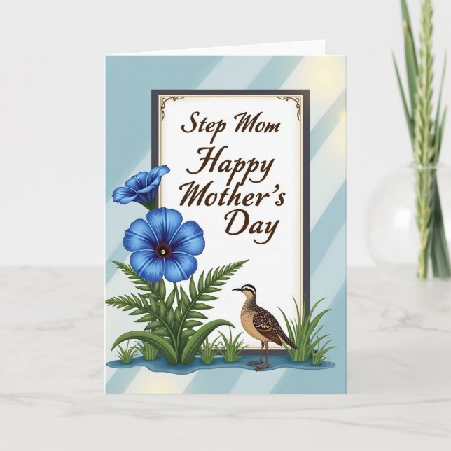 Azure Blossoms Step Mom Card (Front)