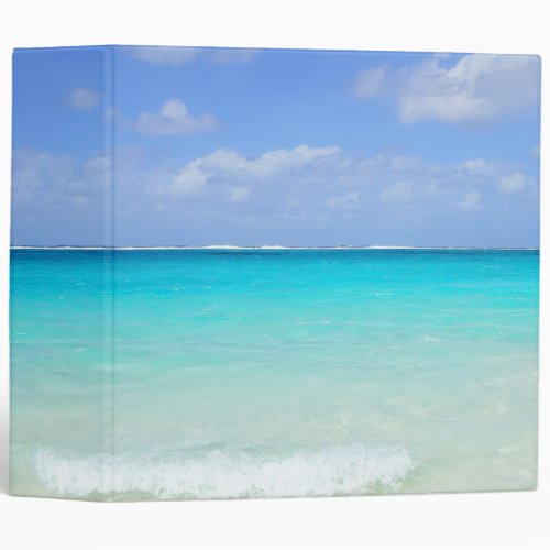 Azure Blue Caribbean Tropical Beach Binder