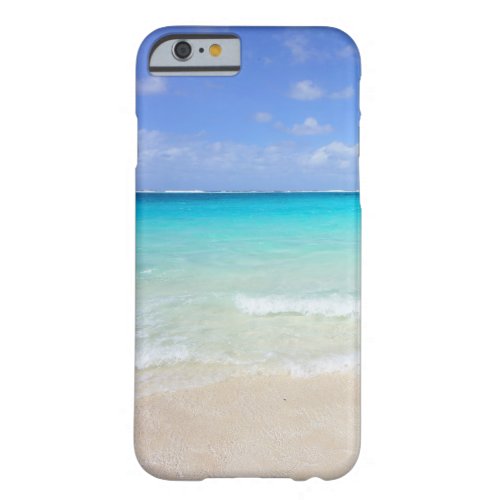 Azure Blue Caribbean Tropical Beach Barely There iPhone 6 Case