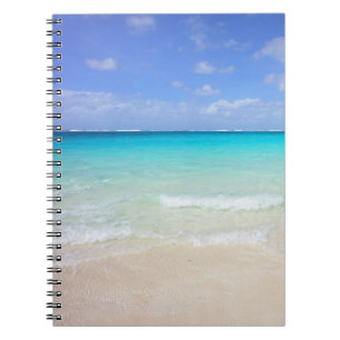 Azure Blue Caribbean Tropical Beach Notebook