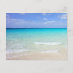Azure Blue Caribbean Tropical Beach Postcard