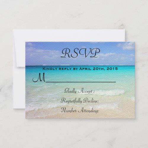 Azure Blue Caribbean Tropical Beach RSVP