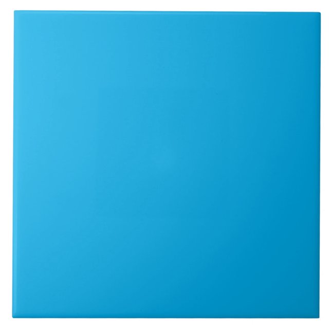 Azure Blue Ceramic Tile. Ceramic Tile (Front)